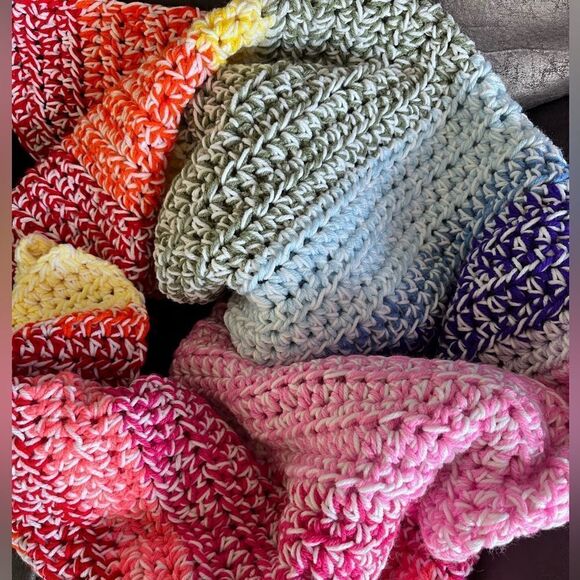 Handmade Crochet Throw Blanket - Picture 5 of 12